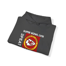 Load image into Gallery viewer, SUPER BOWL LVIII KC CHAMPS Unisex Heavy Blend™ Hooded Sweatshirt