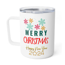 Load image into Gallery viewer, Merry Christmas Insulated Coffee Mug, 10oz