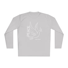 Load image into Gallery viewer, Peace Dove Long Sleeve Tee — John 14:27 Inspirational Christian Shirt