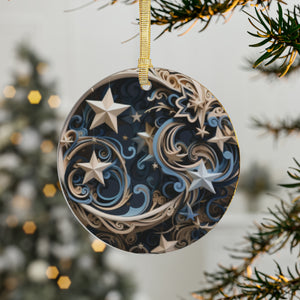 Christmas Ornament -3D Moon and Stars Acrylic Ornaments