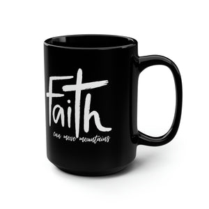 Faith Black Mug, 15oz