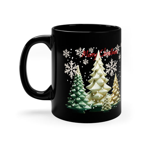 Merry Christmas 11oz Black Mug