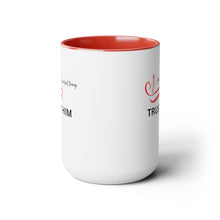 Load image into Gallery viewer, Trust Him Two-Tone Coffee Mugs, 15oz