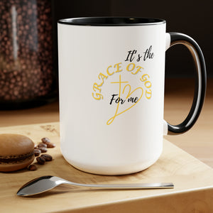 Grace of God Two-Tone Coffee Mugs, 15oz