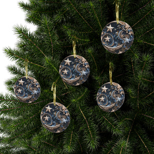 Christmas Ornament -3D Moon and Stars Acrylic Ornaments