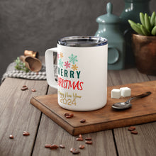 Load image into Gallery viewer, Merry Christmas Insulated Coffee Mug, 10oz