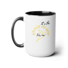 Load image into Gallery viewer, Grace of God Two-Tone Coffee Mugs, 15oz