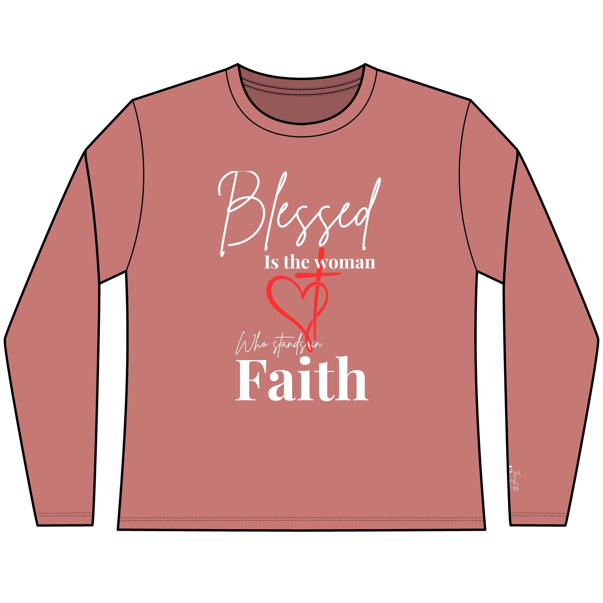 Blessed Woman Faith Long Sleeve Tee