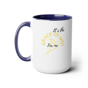 Grace of God Two-Tone Coffee Mugs, 15oz