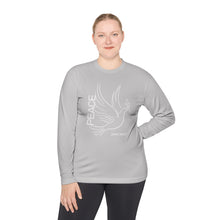 Load image into Gallery viewer, Peace Dove Long Sleeve Tee — John 14:27 Inspirational Christian Shirt