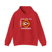 Load image into Gallery viewer, SUPER BOWL LVIII KC CHAMPS Unisex Heavy Blend™ Hooded Sweatshirt