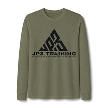 Load image into Gallery viewer, JP3 Training Long Sleeve Tee — Athletic Workout Shirt with Black  Logo