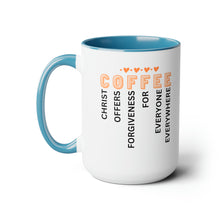 Load image into Gallery viewer, C O F F E E Two-Tone Coffee Mugs, 15oz