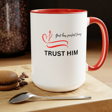 Load image into Gallery viewer, Trust Him Two-Tone Coffee Mugs, 15oz