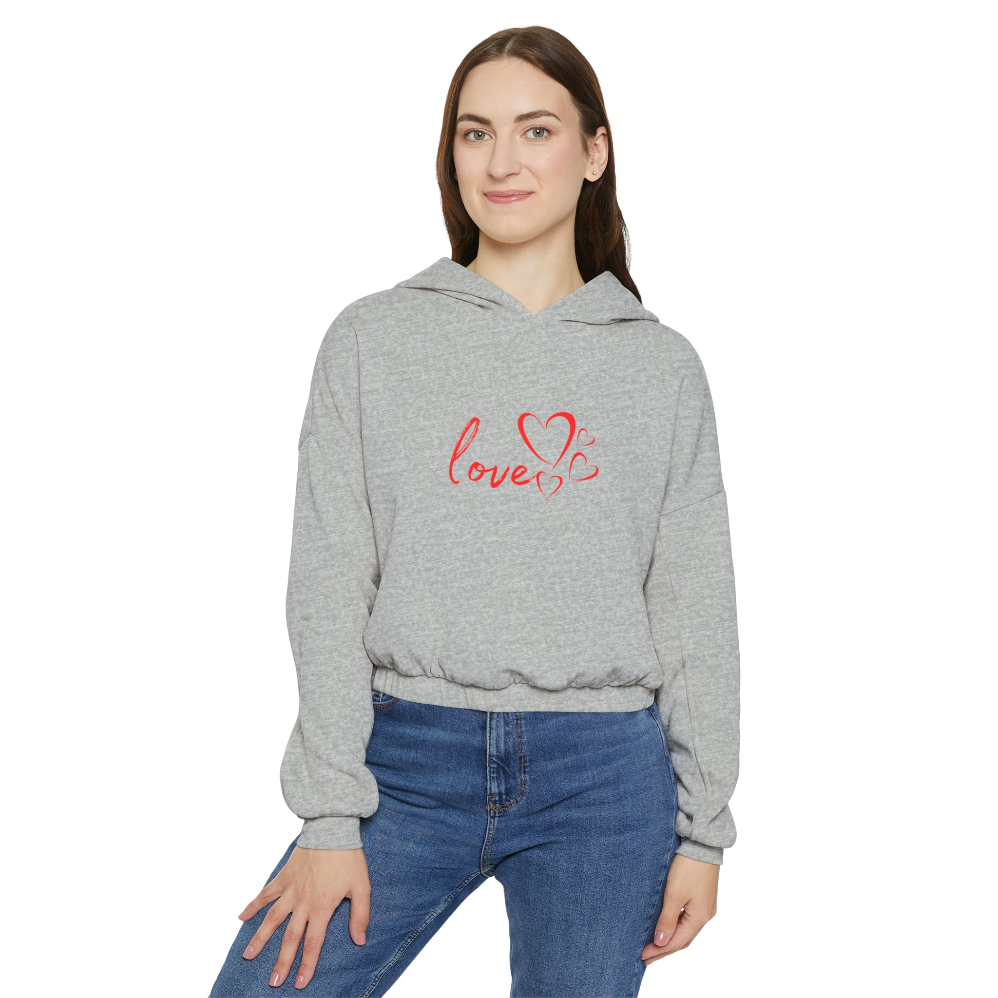 Love Women's Cinched Bottom Hoodie