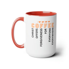 Load image into Gallery viewer, C O F F E E Two-Tone Coffee Mugs, 15oz