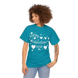 Happy Valentines Day Unisex Heavy Cotton Tee