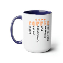 Load image into Gallery viewer, C O F F E E Two-Tone Coffee Mugs, 15oz