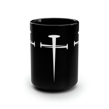 Load image into Gallery viewer, Nail Cross Black Mug, 15oz