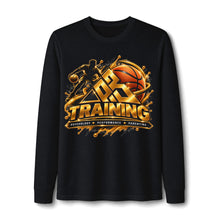 Load image into Gallery viewer, Basketball Training Long Sleeve Tee – 'Be Training' Performance Graphic