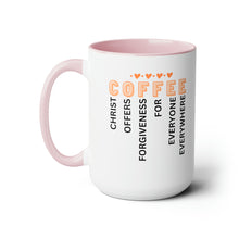 Load image into Gallery viewer, C O F F E E Two-Tone Coffee Mugs, 15oz