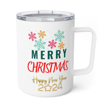 Load image into Gallery viewer, Merry Christmas Insulated Coffee Mug, 10oz