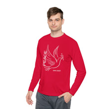 Load image into Gallery viewer, Peace Dove Long Sleeve Tee — John 14:27 Inspirational Christian Shirt