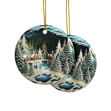 Load image into Gallery viewer, Christmas Ornaments - Snow and Trees Ceramic Ornaments (1pc, 3pcs, 5pcs, 10pcs)