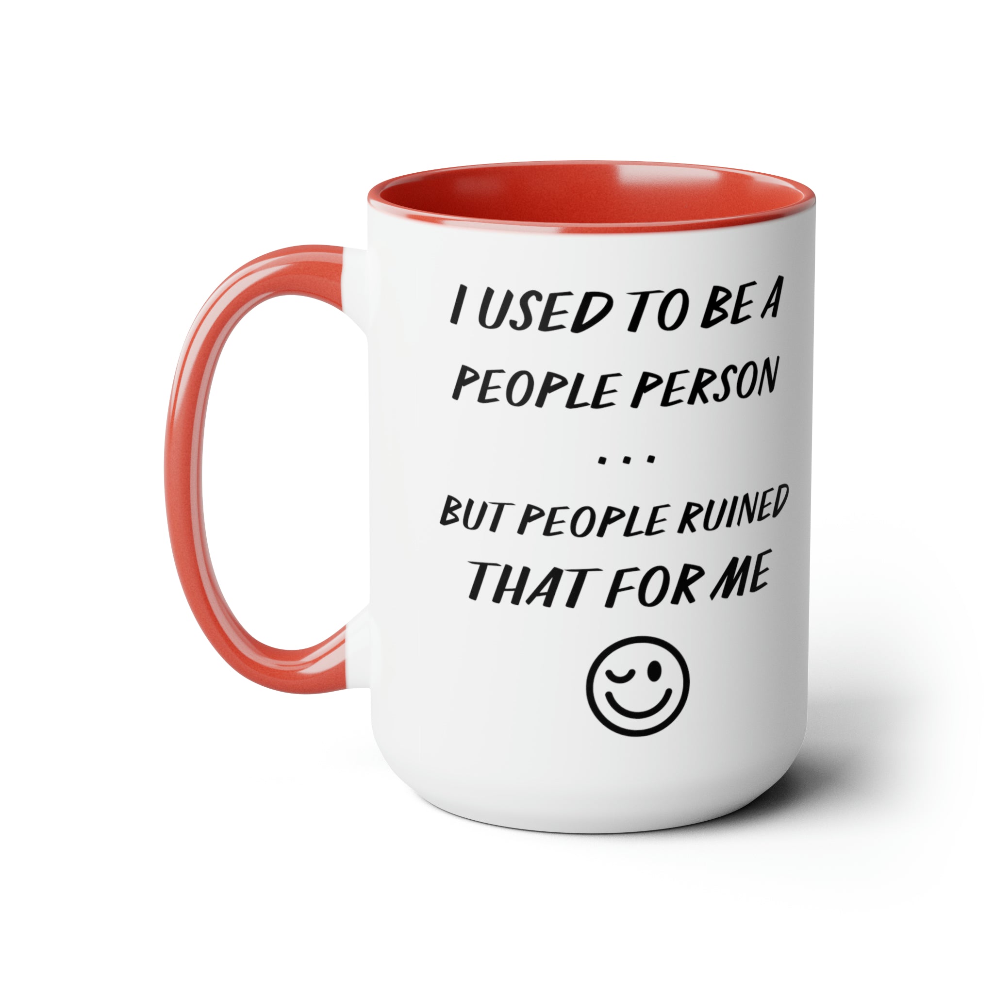 People Person Two-Tone Coffee Mugs, 15oz