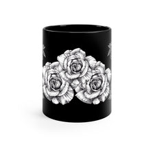 Load image into Gallery viewer, Roses 11oz Black Mug