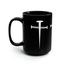 Load image into Gallery viewer, Nail Cross Black Mug, 15oz