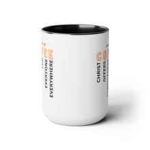 Load image into Gallery viewer, C O F F E E Two-Tone Coffee Mugs, 15oz