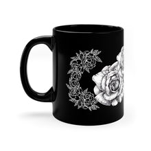 Load image into Gallery viewer, Roses 11oz Black Mug