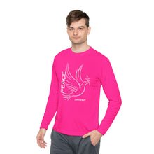 Load image into Gallery viewer, Peace Dove Long Sleeve Tee — John 14:27 Inspirational Christian Shirt