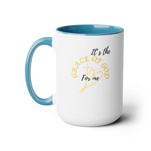 Grace of God Two-Tone Coffee Mugs, 15oz