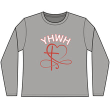 Load image into Gallery viewer, YHWH Heart Long Sleeve Tee — Christian Faith Top