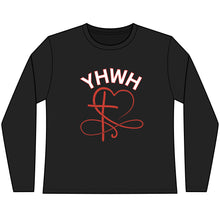 Load image into Gallery viewer, YHWH Heart Long Sleeve Tee — Christian Faith Top
