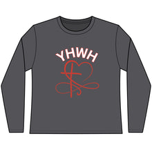 Load image into Gallery viewer, YHWH Heart Long Sleeve Tee — Christian Faith Top