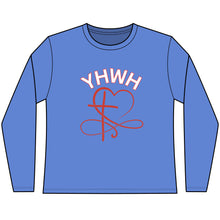 Load image into Gallery viewer, YHWH Heart Long Sleeve Tee — Christian Faith Top