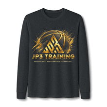 Load image into Gallery viewer, JP3 Training Long Sleeve Tee — Basketball Logo Performance Shirt