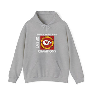 SUPER BOWL LVIII KC CHAMPS Unisex Heavy Blend™ Hooded Sweatshirt