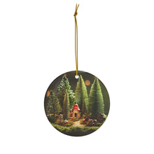 Load image into Gallery viewer, Christmas Ornament | Mushroom Christmas House Ceramic Ornament, 4 Shapes