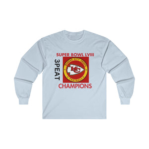 3PEAT SUPER BOWL Unisex Ultra Cotton Long Sleeve Tee