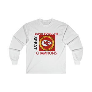 3PEAT SUPER BOWL Unisex Ultra Cotton Long Sleeve Tee