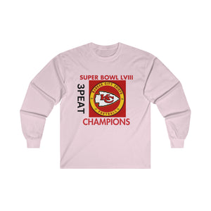 3PEAT SUPER BOWL Unisex Ultra Cotton Long Sleeve Tee