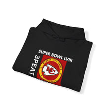 Load image into Gallery viewer, SUPER BOWL LVIII KC CHAMPS Unisex Heavy Blend™ Hooded Sweatshirt