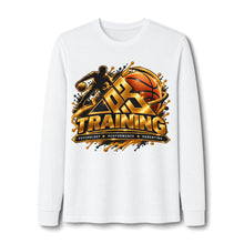 Load image into Gallery viewer, Basketball Training Long Sleeve Tee – 'Be Training' Performance Graphic