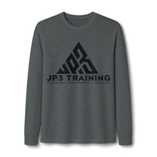 Load image into Gallery viewer, JP3 Training Long Sleeve Tee — Athletic Workout Shirt with Black  Logo