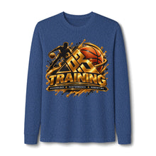Load image into Gallery viewer, Basketball Training Long Sleeve Tee – 'Be Training' Performance Graphic