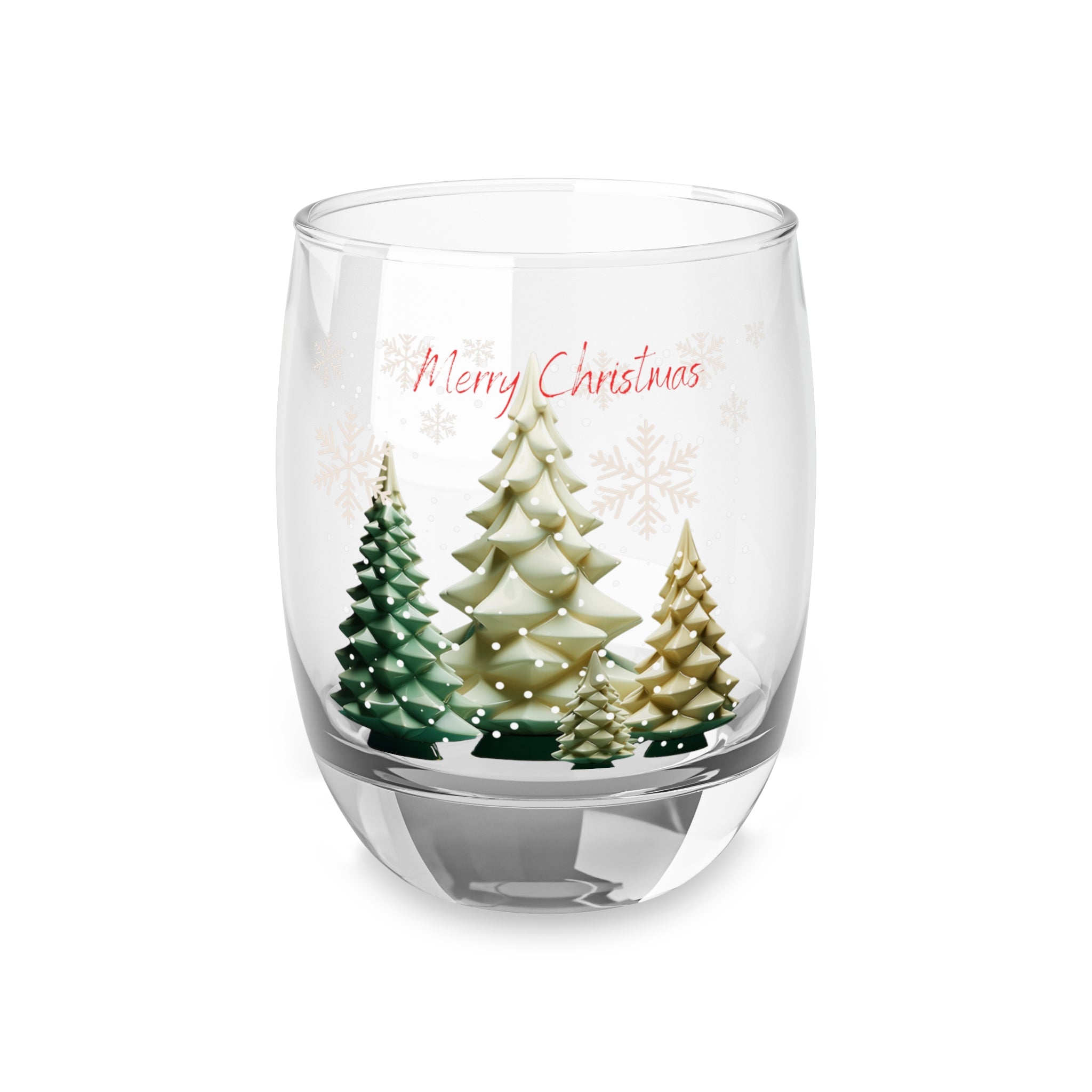 Merry Christmas Whiskey Glass